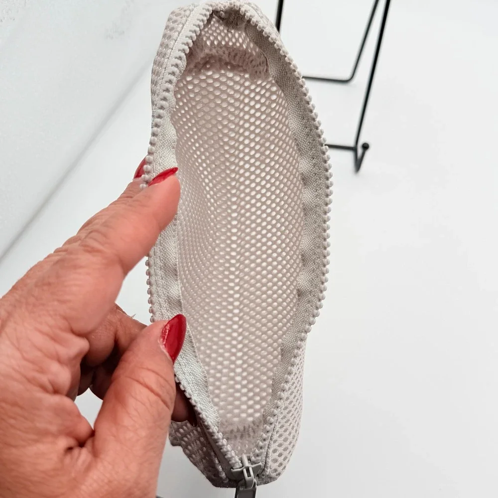 Dagne Dover Air Mesh Pouch Set‎ Grey Ash Travel Tech Organizer Small Cylinder